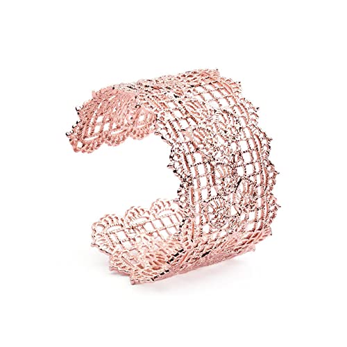 Bracelet mode filles couleur or rose ajouré, bijoux manchette ouverte