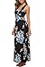 Kranda Summer Floral Dresses for Women Sleeveless V Neck Maxi Dress with Pockets
