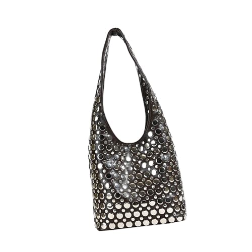 Sac à bandoulière tendance en cuir PU clouté pour femme créative