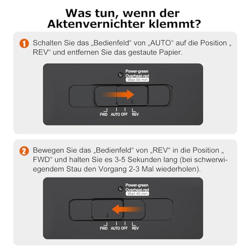 Bonsaii Aktenvernichter 8 Blatt, Papierschredder mit Sicherheitsstufe P-4, Kreuzschnitt 5 x 14 mm, Schredder für Zuhause und Büro, 16L Auffangbehälter, Start-Stopp-Funktion, Überhitzungsschutz, C261-C