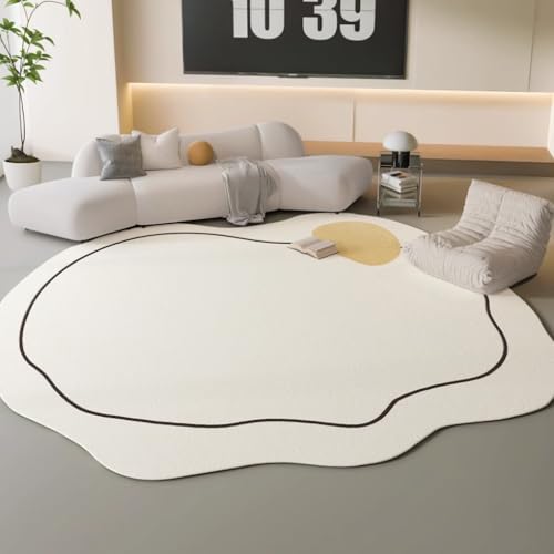 BZFAOEV Alfombra Moderna Minimalista Forma Irregular - Diseño Artístico Antideslizante para Salón Dormitorio Estilo Contemporáneo​ 80x120cm