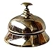 Brass Reception Decorative Solid Hotel Counter Bell, Officer Call Bell Ornate Brass Hotel Counter Bell Desk Bell Service Bell for Hotels, Schools, Restaurants, Reception Areas, Hospitals.