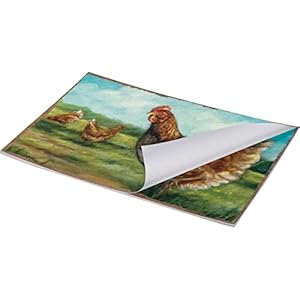 Primitives by Kathy Farmhouse Animals Tearaway Single Use Paper Placemat Pad of 24 from
