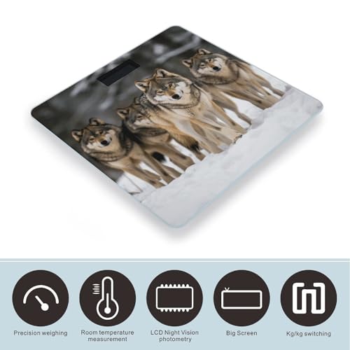 Pack of Wolves Báscula Digital con Pantalla LCD Grande miniatura 3