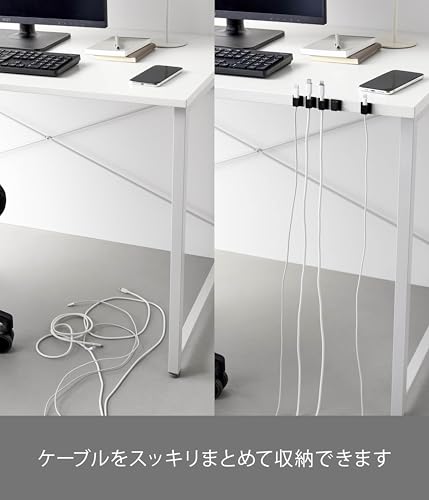 山崎実業(Yamazaki) テープで貼り付ける マグネット ケーブルホルダー 5個組 ブラック 10194 の商品画像 2