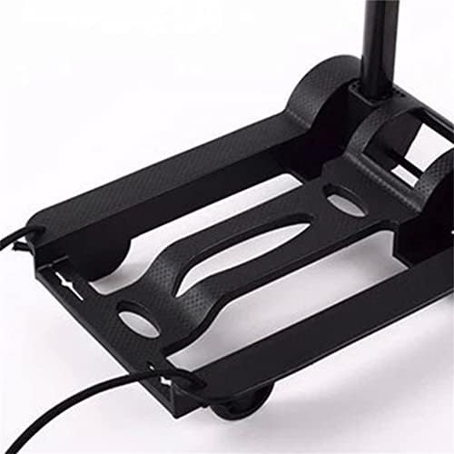 Heavy Duty Folding Hand Trolley Cart - 25kg Capacity, Portable Travel Luggage & Shopping Cart, Compact Black Barrow, 24x32x96cm, Convenient & Durable Design for Easy Transport