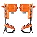 VEVOR Tree Climbing Spikes Set, 1 Pair Alloy Steel Climbing Spurs with Safety Rope and Safety Harness, 350lbs Load Capacity Tree Climbing Gear, Arborist Equipment for Climbers, Fruit Picking, Orange