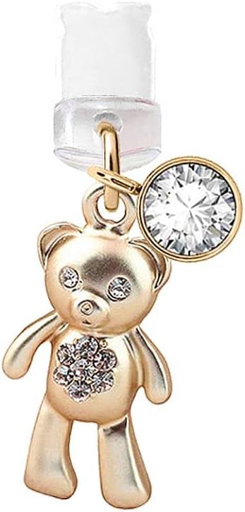 EIISE & FONDA CP1 Puerto de carga USB anti polvo enchufe de oso de peluche colgante colgante colgante para iPhone 11XS MAXXRX8 Plus76S6SE iPad iPod,