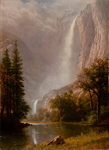 Yosemite Falls poster Albert Bierstadt pour habiller un grand mur vide