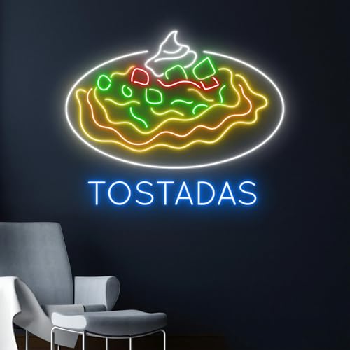 Tostadas Led Neon Sign 25inches Custom Large Open Tostadas Light