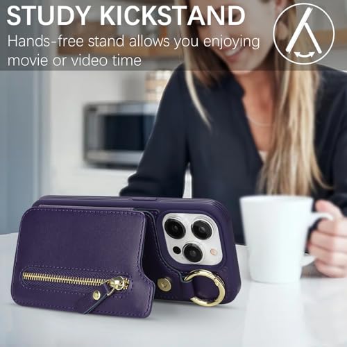 Ｈａｖａｙａ Flip Wallet Case for iPhone 14 Pro - Purple - image 3