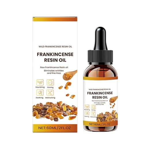 Aceite de incienso orgánico, puro aceite de frankincense para el cuidado de la piel, la cara y antienvejecimiento, reduce las arrugas y líneas, hidrata, calma la piel, para una piel fresca y uniforme