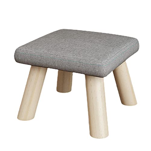 MISOYER Small Foot Stool - Wooden Storage Ottoman with Non-Slip Pad,Footrest Stool for High Beds, Under Desk Stool Home Living Room Bedroom Cloakroom, Footstool