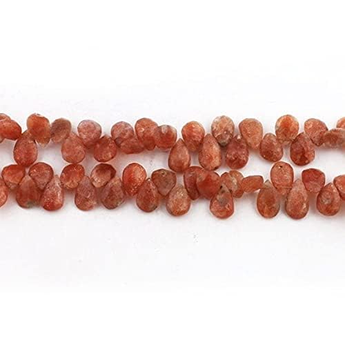 Pierre de soleil en goutte d'eau pour ateliers de création de bijoux - 3