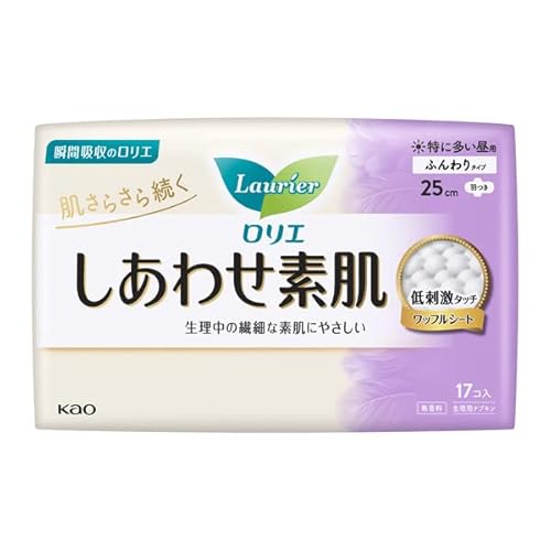 ロリエ しあわせ素肌 ふんわりタイプ 特に多い昼用 羽つき (医薬部外品) 17個入×18パック(1ケース)