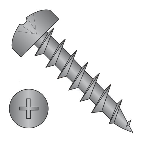 #6 x 3/4" Deep Thread Wood Screws/Phillips/Pan Head/Steel/Black Oxide/Full Thread (Carton: 9,000 pcs)