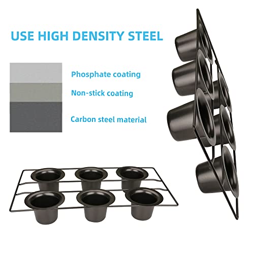 Cggyyz 6 Cup Nonstick Popover Pans, Large Deep Cupcake Baking Pan, Muffin Pans For Baking Sets Non Stick #TOP3