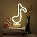 Produktbild ENLAZY LED Neon Sign Nachtlicht LED Indoor Decor Nachttischlampen Neon Stimmung Beleuchtung Festzelt Zeichen für Hochzeit Geburtstag Party Schlafzimmer Dekor, Musik Hinweis
