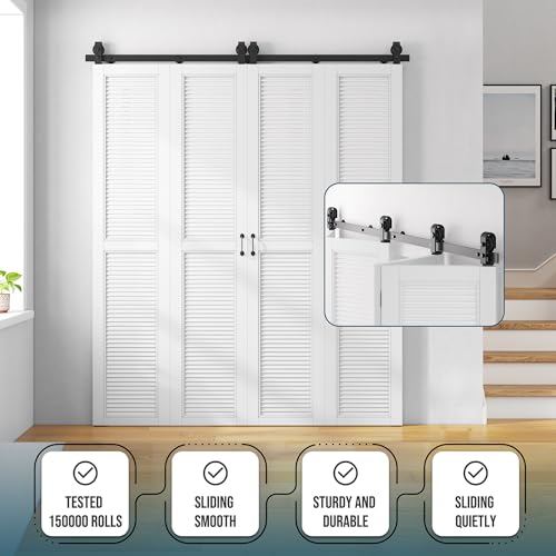 Kit de herrajes para puerta doble plegable de 60 pulgadas en forma de T miniatura 4