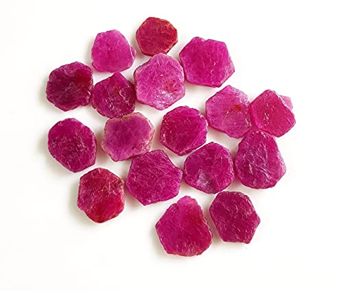 10 Pieces Ruby Slices Gemstone Smooth Slices | Loose Flat Slices Makin Jewelry Size - 9X9-5X13 Mm | Raw Ruby Slices Gemstone [Gsku-22] #TOP10