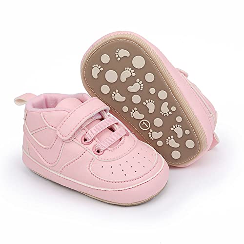 Image of Clowora Unsex Baby Shoes Boys Girls Infant Sneakers Non-Slip Soft Rubber Sole Toddler Crib First Walker Lightweight Shoes