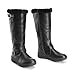 DREAM PAIRS Women's Winter Fully Fur Lined Zipper Closure Snow Knee High Boots,Size 8,Black/Pu,RABBIT
