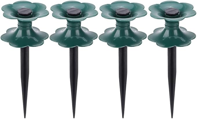 GANAZONO 4Pcs PVC Garden Hose Guide Stakes, Heavy Duty Anti-Scour Ground Spikes, Outdoor Lawn Flower Bed Greenhouse Plant Protection Watering Accessories 9.84X3.54X3.54In image 2