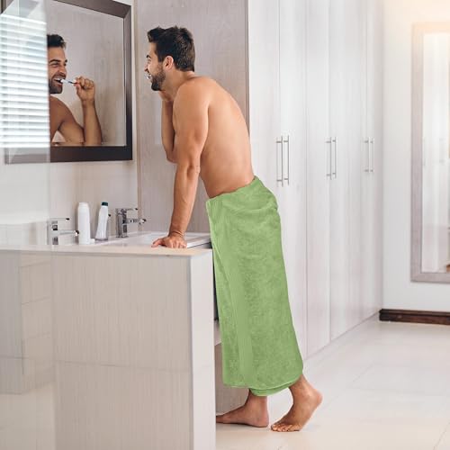 Image of Utopia Towels Extra Large Bath Sheets, 2 Pack, 35x70 in, Cotton, Sage Green | Soft Lightweight Ring Spun Cotton Shower Towel Set - Highly Absorbent, Quick-Drying, Extra Large Bath Sheets, Durable