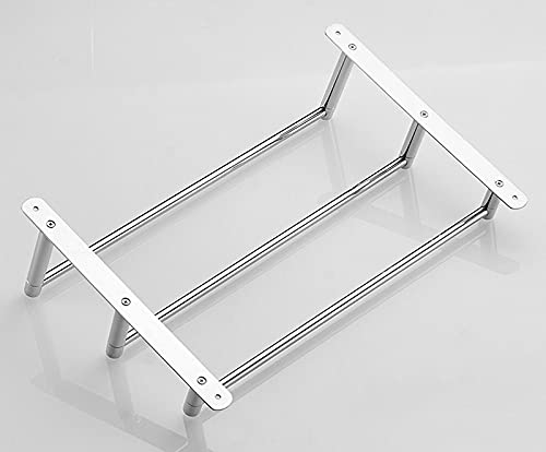Barre à serviettes chrome de 40 cm pour optimiser une petite douche