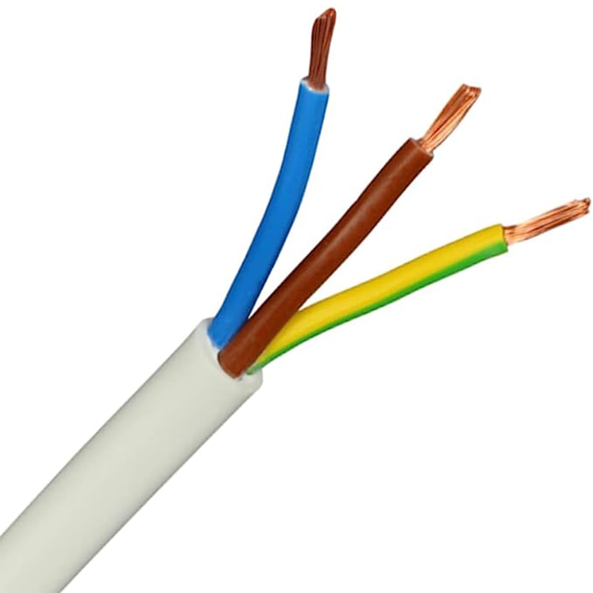 RACO Electrical Multicore PVC Flexible Cable Extension Wire Copper Power Cord 5 Meter (1 mm, 3 CORE)