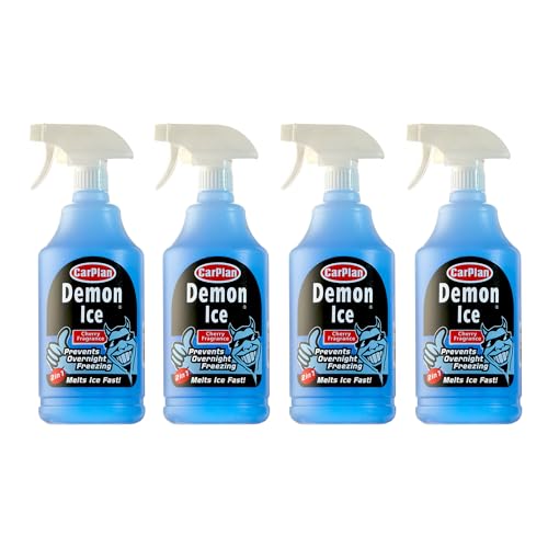 CarPlan Demon Ice - Ice Preventer (Pre Icer) & De-Icer in 1 Litre Spray Bottle (Pack of 4)