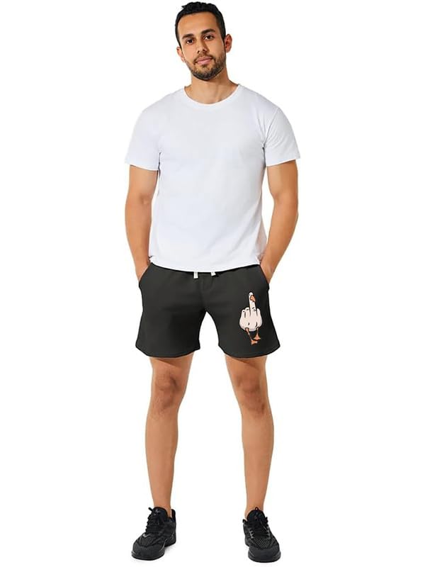 Image of hotfits Men's Casual Cotton All Season Soft Feel Fabric Printed Boxer Shorts,Workout Shorts, Elastic Waist Running Shorts with 2 Side Pockets - Pack of 1