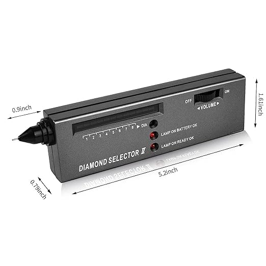 Image of Professional Diamond Selector II - High Accuracy Diamond Tester Pen for Jewelry, Gemstone & Diamond Testing, Portable Gemological Tool with Protective Case and Testing Platform