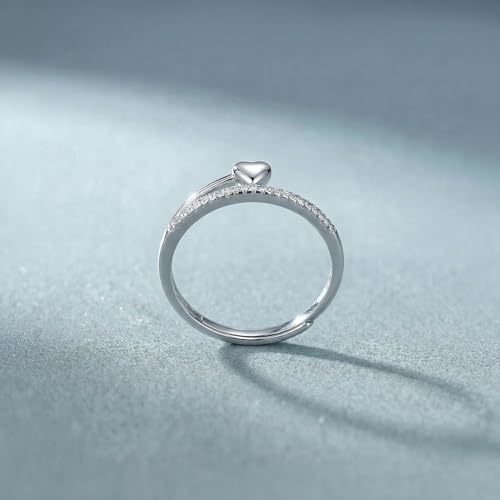 Image of PALMONAS Mini Heart Regal Glow 925 Sterling Silver Ring | Gifts For Girlfriend | Gift For Women & Girls