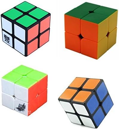 Chntoys cube Qiyi 2x2x2 Yj 2x2x2 Shengshou 2x2x2 Cyclone Boys 2x2x2 Cube Sets (Pack of 4)
