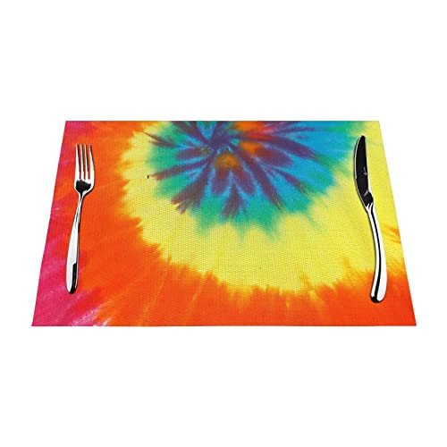 Sets de table antichaleur lot de 4 grand format imperméables spirale colorée