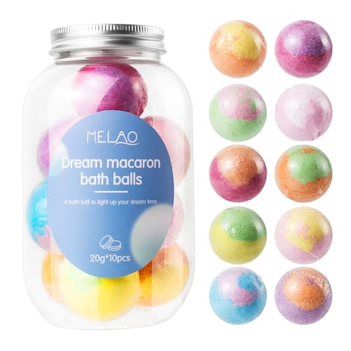 Bombas de Baño Naturales para Niños Niñas, 10Pcs Set Bolas de Baño Efervescentes con Aceites Esenciales Spa hidratantes, Regalo de Cumpleaños para Ella Mujeres, Rellenos de Bolsas de Fiesta para Niños