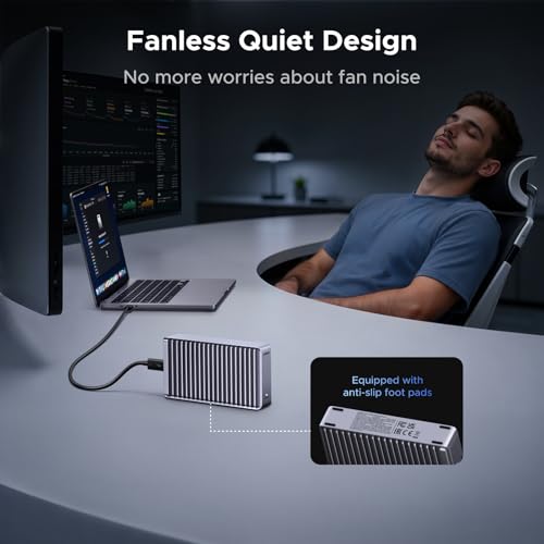 Image of UGREEN 80Gbps M.2 NVMe SSD Enclosure, Double-Sided Fin Heat Dissipation