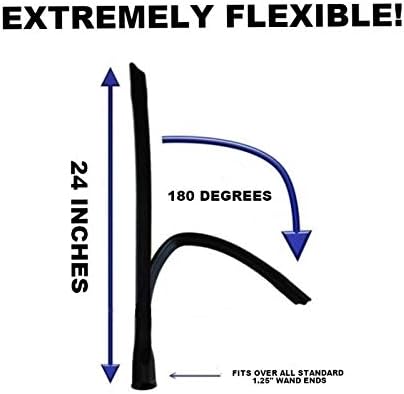Miniatura 2 de Herramienta flexible para hendiduras de 24" para aspiradora y aspiradora central, para debajo del aparato del refrigerador