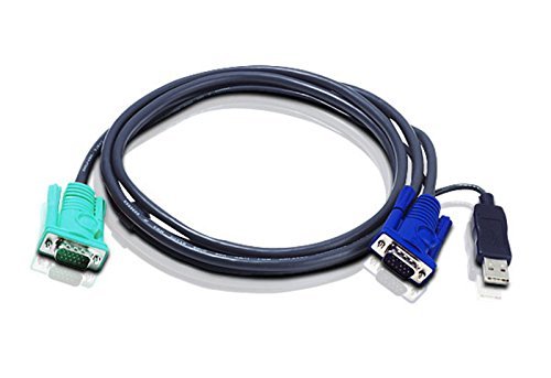 ATEN USB KVM Cable - SPHD15 to VGA & USB A 2L5202U, 6 Feet [sAi]