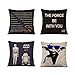 Fodera per Cuscino Star Wars, Set di 4 Anime Federe Cuscini Divano Copricuscini Decorativi Quadrate con Cerniera Invisibile per Casa Divano Camera da Letto Sedia-4PCS||45x45cm (18"x18")