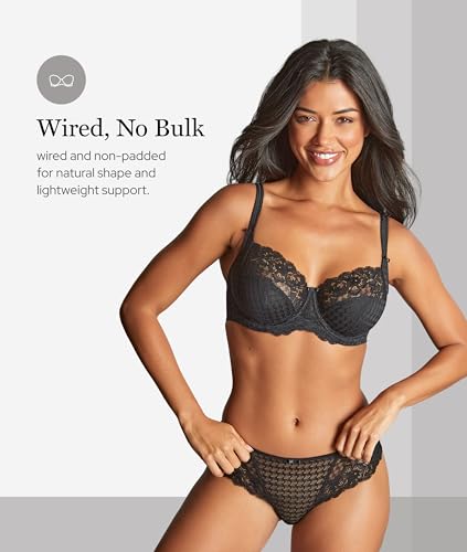 Panache Women's Envy Full Cup Everyday Bra, Sheer