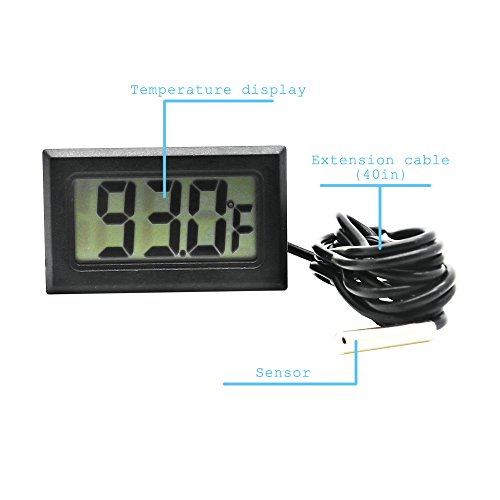 Digital Refrigerator Thermometer LCD Display Thermostat Oven Thermometer Freezer Electronic Temperature Hygrometer with Probe for Vehicle Fish Tank Aquarium Incubators Brooders Climb Pet(Fahrenheit) Digital Refrigerator Thermometer LCD Display Thermostat Oven Thermometer Freezer Electronic Temperature Hygrometer with Probe for Vehicle Fish Tank Aquarium Incubators Brooders Climb Pet(Fahrenheit)