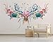 Personalizzato 3D Murale Moderno Minimalista Nordic Fiore Testa di Cervo Fiore Sfondo Carta Da Parati Decorazione Domestica* 150 cm x 105 cm