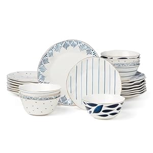 Lenox Blue Bay Piece Dinnerware Set, 24 Count