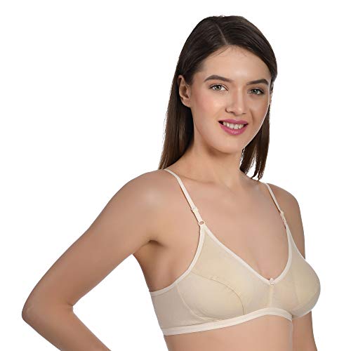 Image of Aimly Women's Cotton Non-Padded Non-Wired Low Coverage Regular Bra Pack of 3