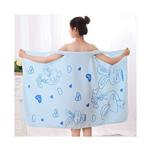GLANGYU Handtuch Frauen Quick Dry Magic Badetuch Spa Bademäntel Waschen Kleidung Sexy Tragbare Mikrofaser Strandtücher Baumwolle Karte Küchentuch Badetücher (Color : Light Blue, Size : 80x135cm) Cover