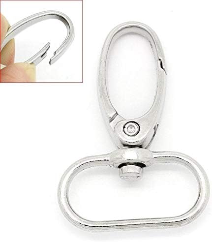 Pack of Silver Tone Lobster Claw Style Swivel Clasps - Fits 1" Fabric (60)