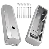 Piodelo Fabricated Aluminum Valve Covers Compatible with Chevy SBC Engines SBC 283 302 305 327 350 383 400 6351 Engine Block 1958-1986,1/4' Billet Rail Clear Anodized Tall Valve Covers