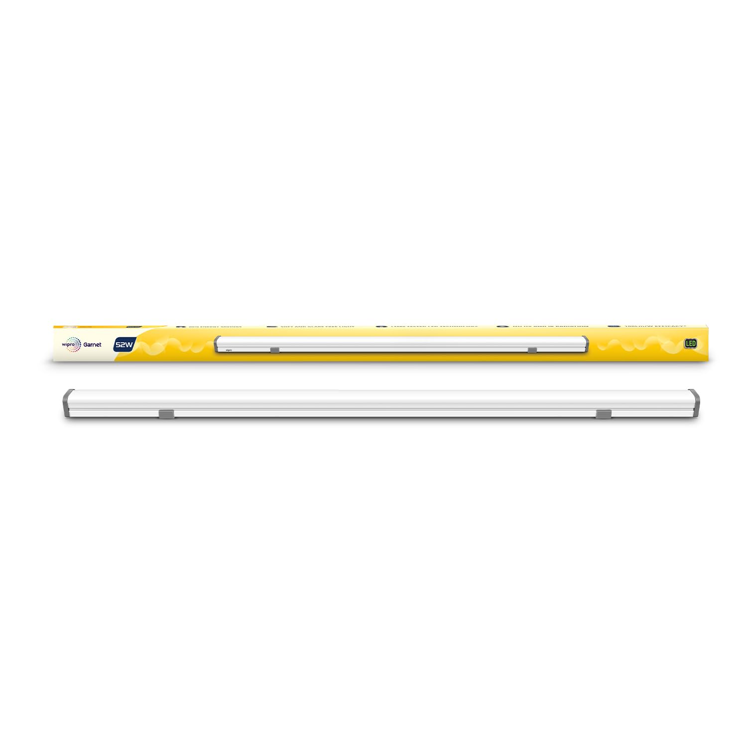 Wipro Garnet 52W LED Batten for Home & Office | Cool Day Light (6500K) with 5200 Lumen| Pack of 1 | Batten for Home and Commercial use | Bright & Energy Efficient Tubelight